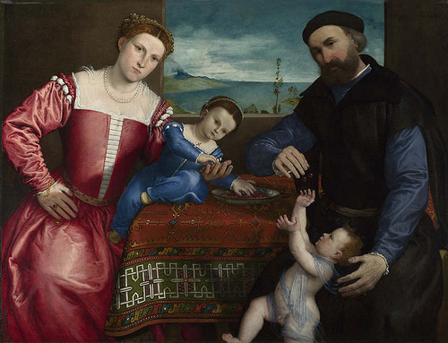 Giovanni della Volta with his Wife and Children 1547  Lorenzo Lotto   1483-1556  The National Gallery London NG 1047